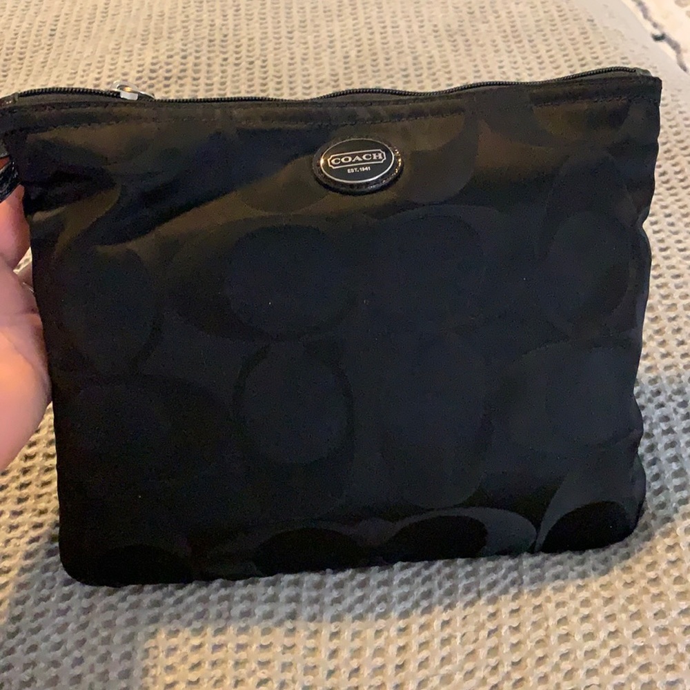 Coach black nylon tote